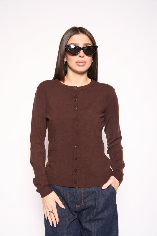 Cardigan marrone