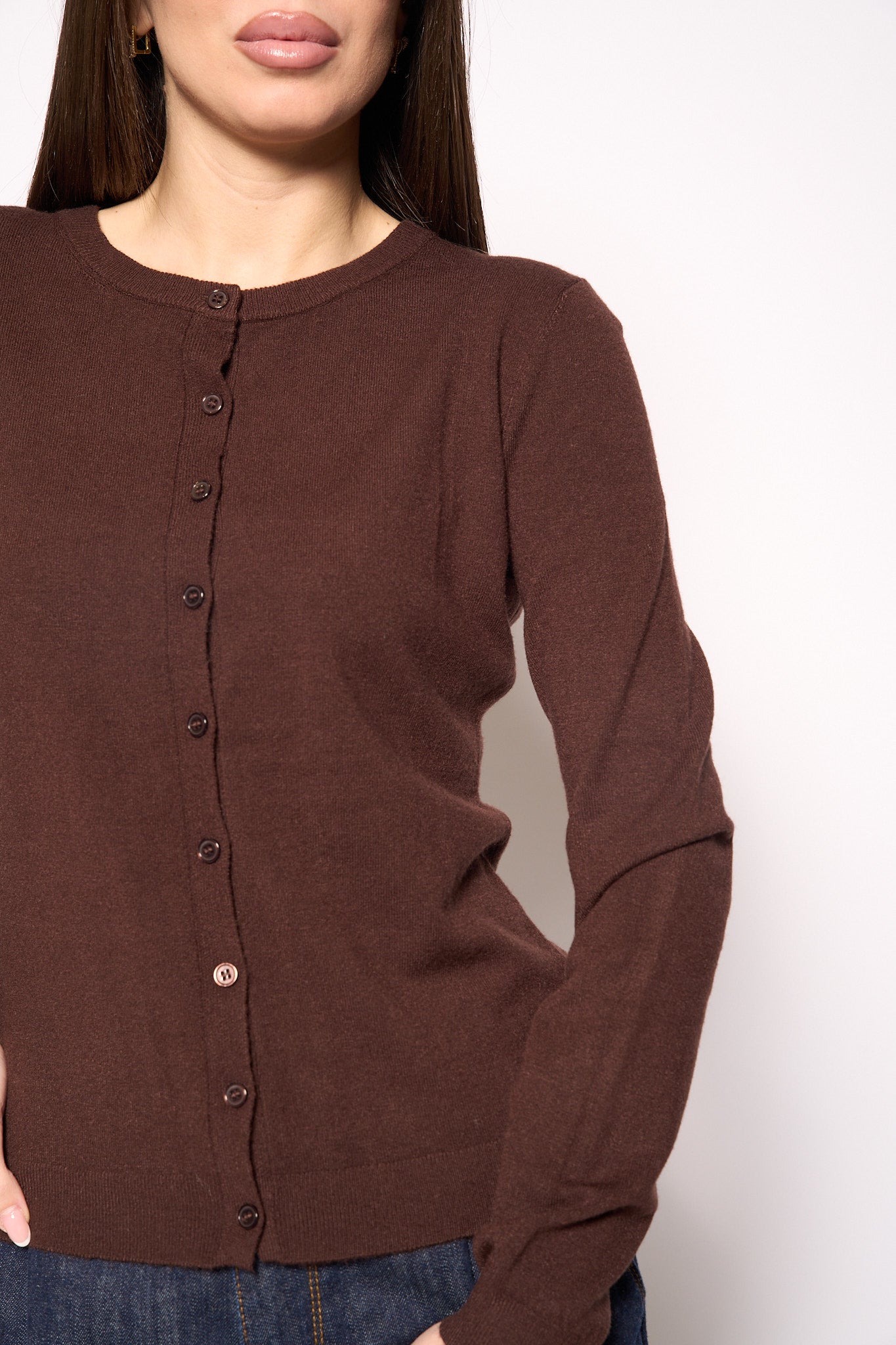 Cardigan marrone