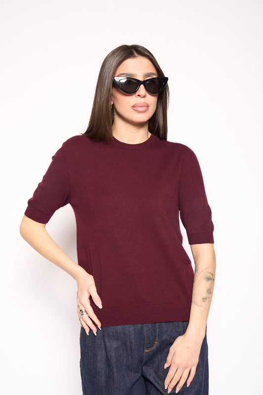 Maglia mezza manica bordeaux