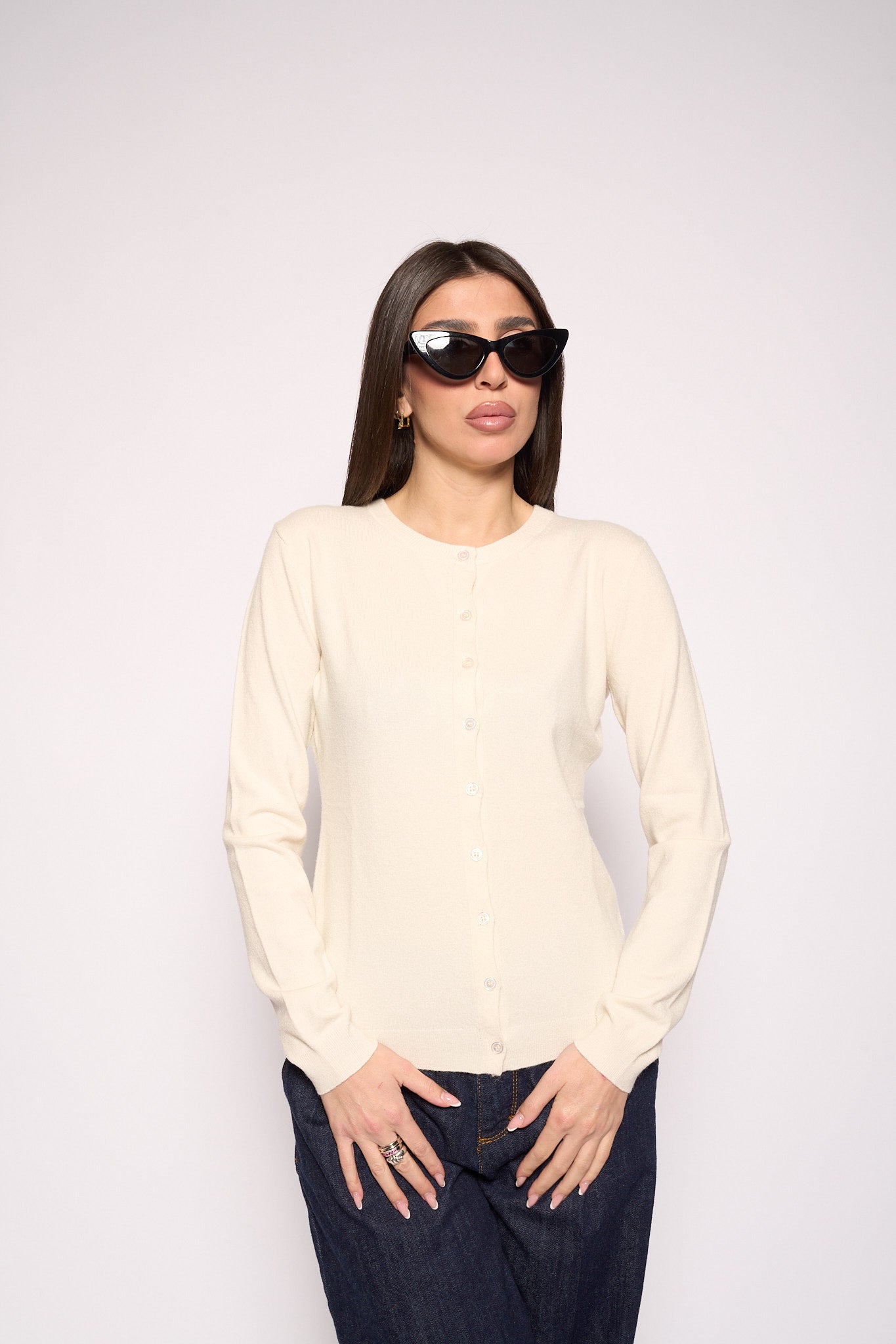 Cardigan panna