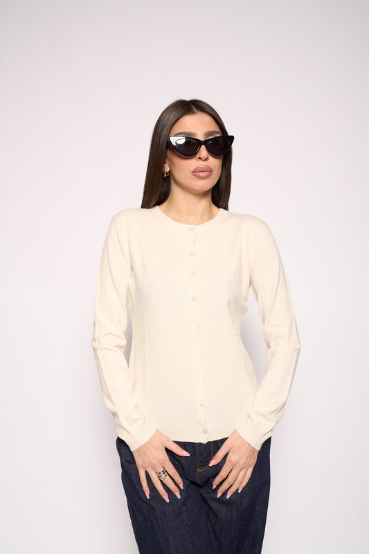 Cardigan panna