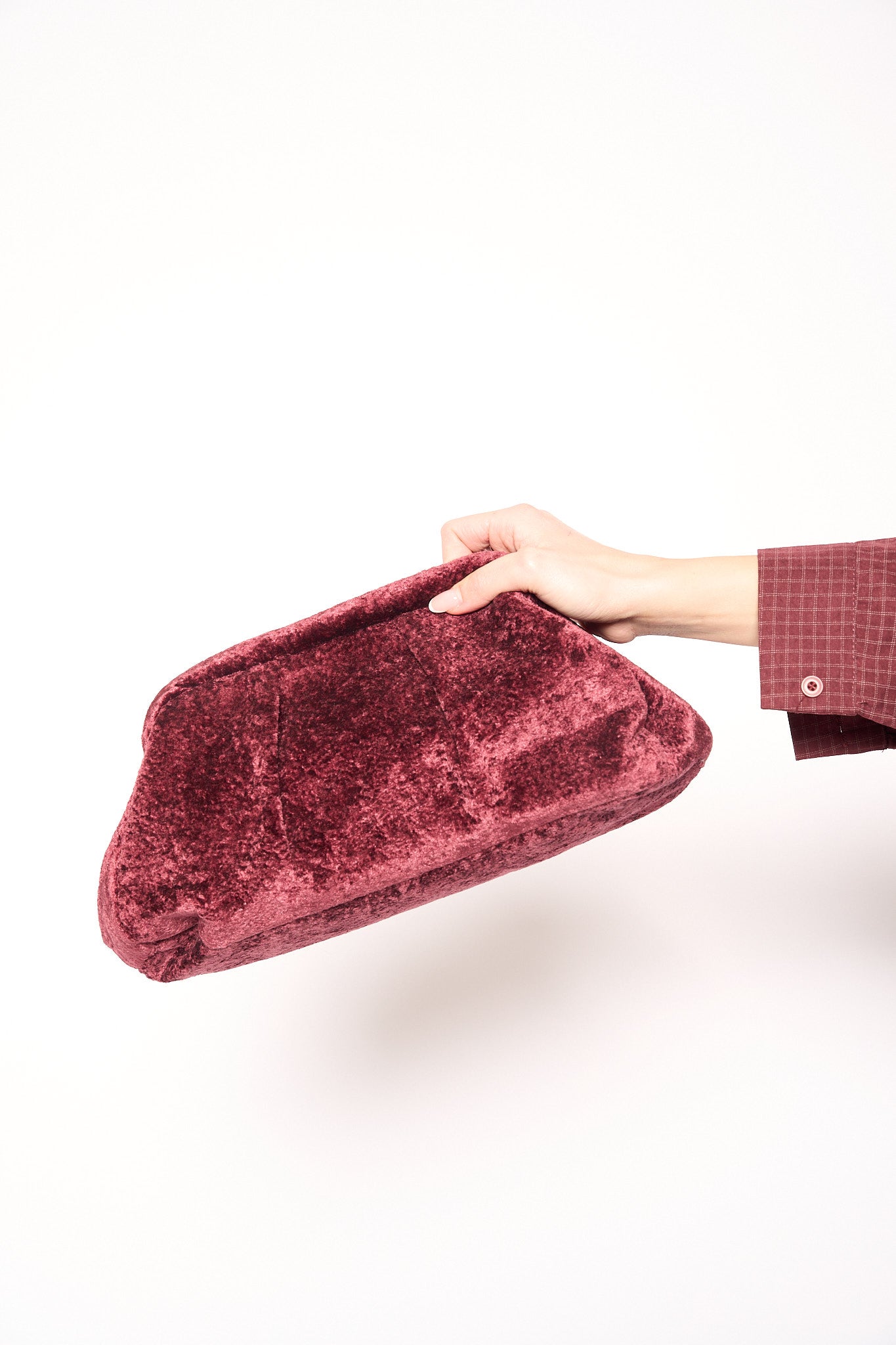 Pochette velvet bordeaux