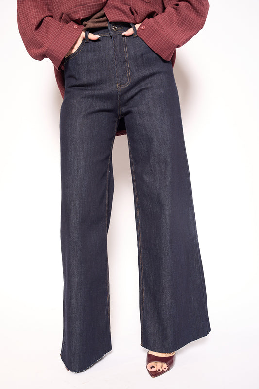 Jeans tasche in camoscio