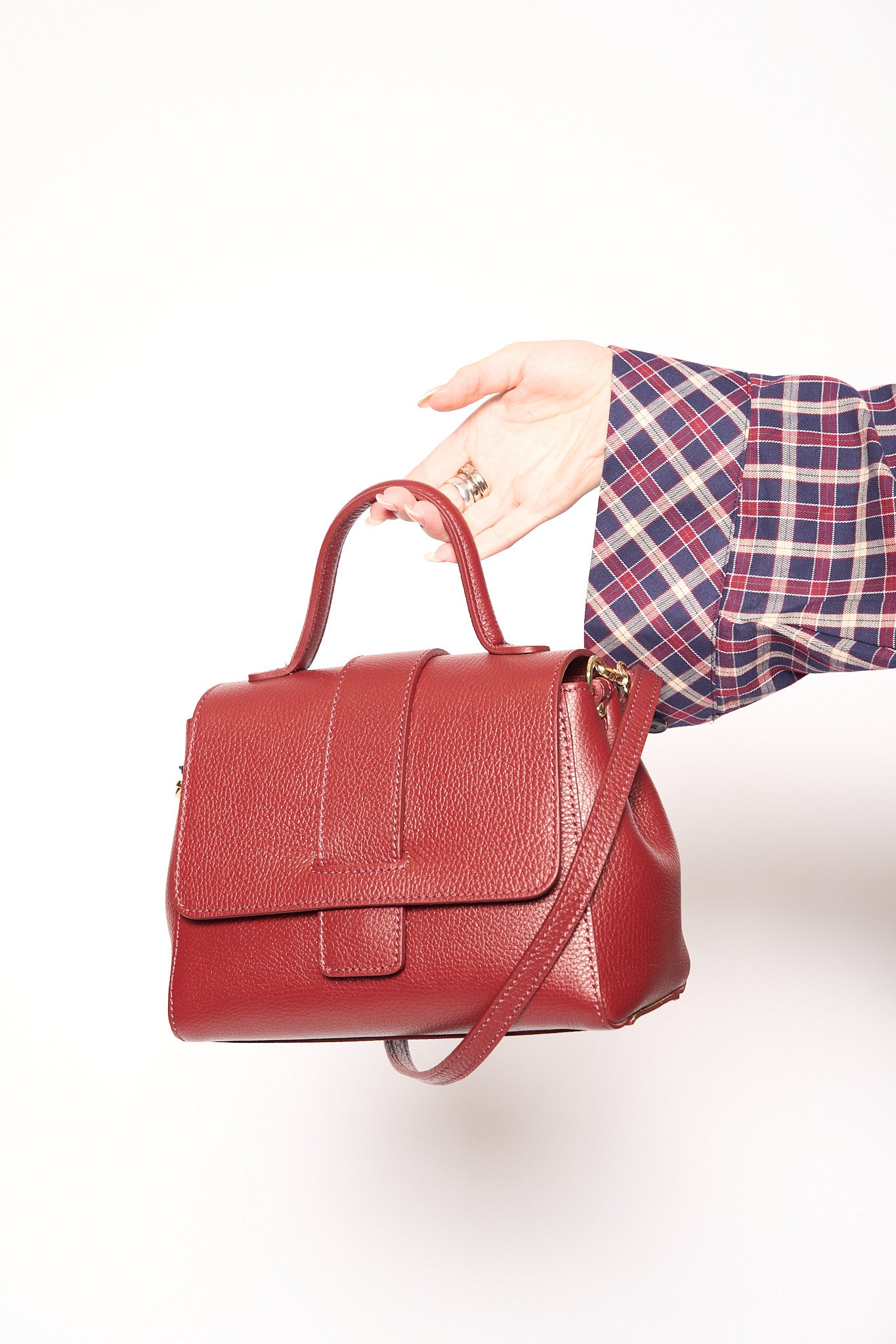 Bag vera pelle bordeaux