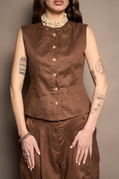 Gilet lino Lumina