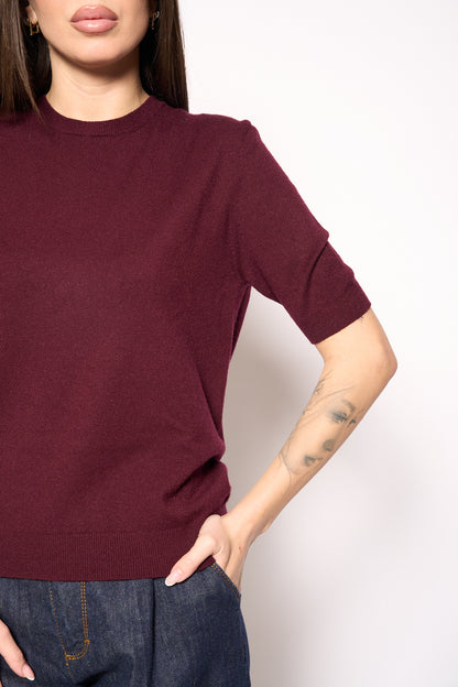 Maglia mezza manica bordeaux