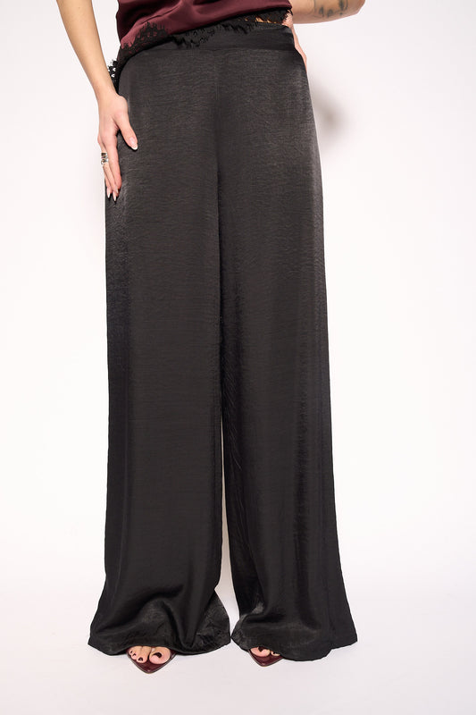 Pantalone raso nero