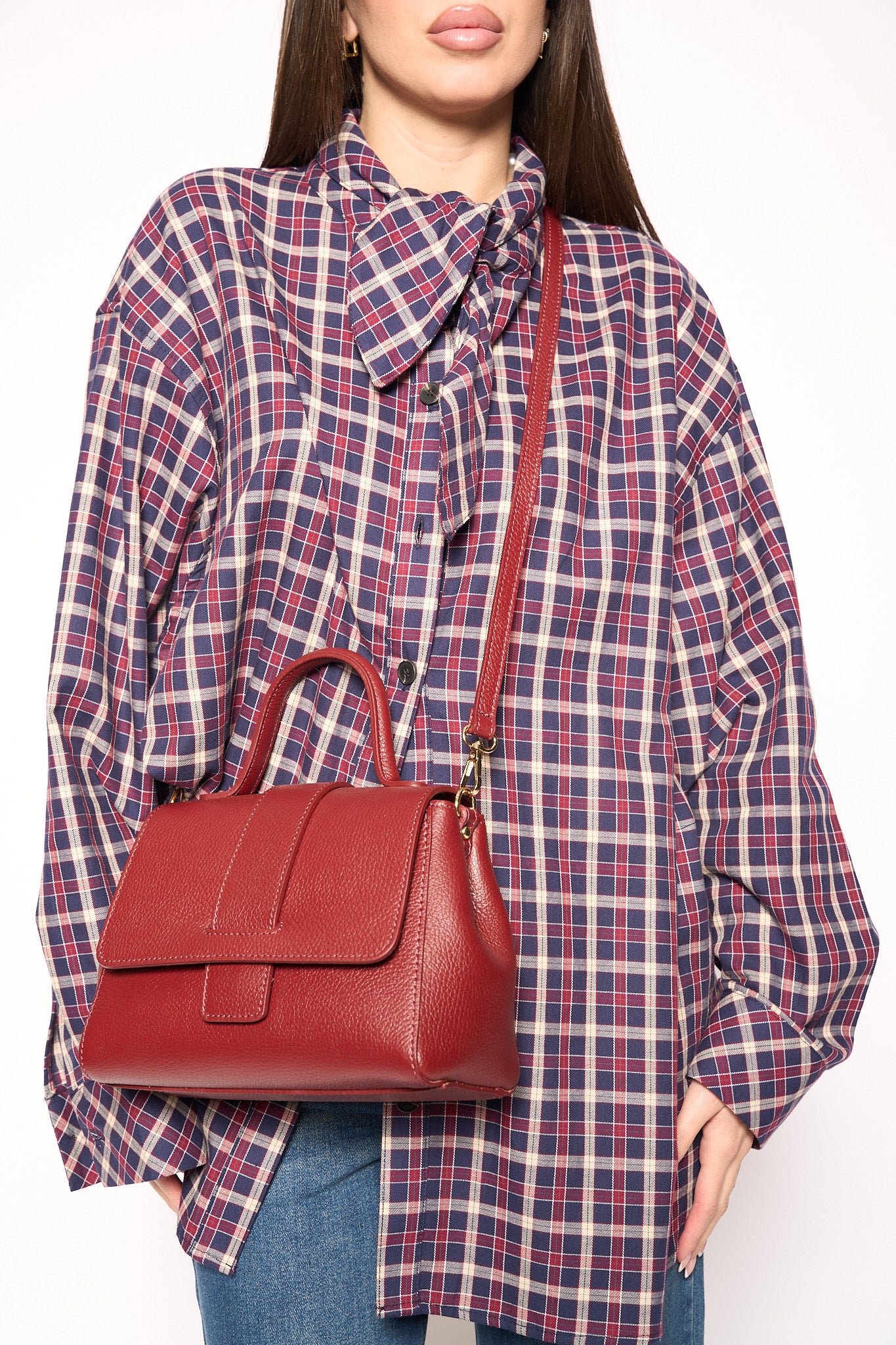 Bag vera pelle bordeaux