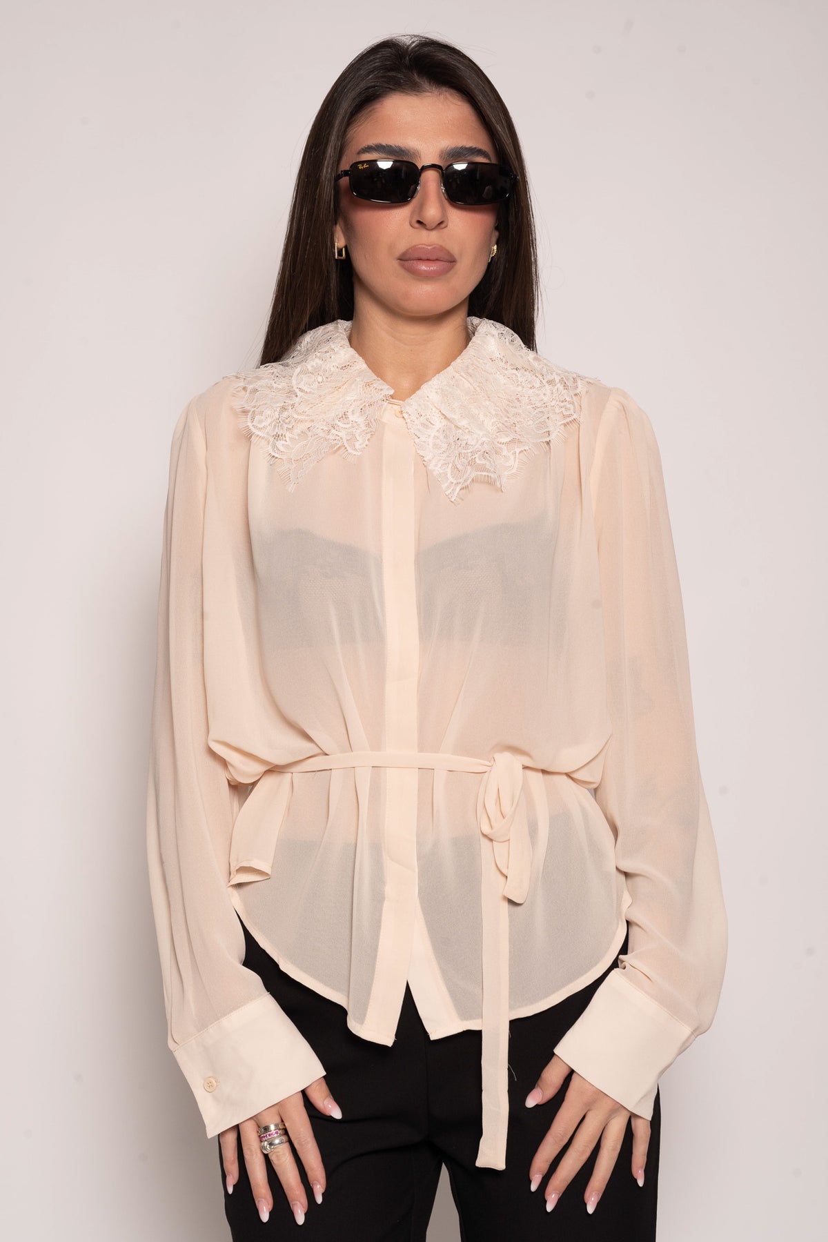 Camicia con pizzo