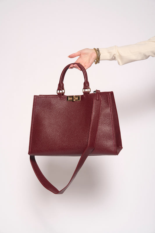 Borsa work eco burgundy