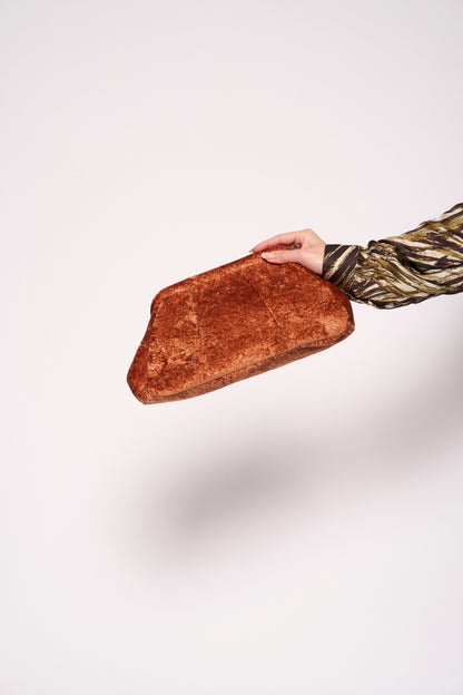 Pochette velvet arancione