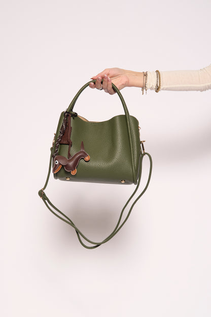 Borsa charm verde