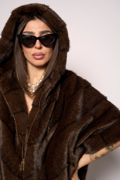 Pelliccia eco marrone