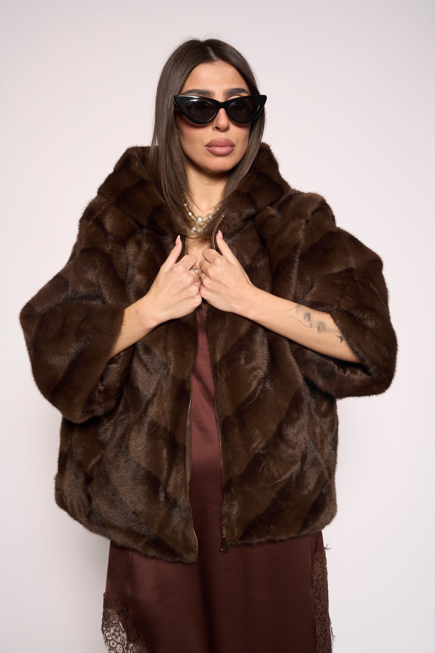 Pelliccia eco marrone