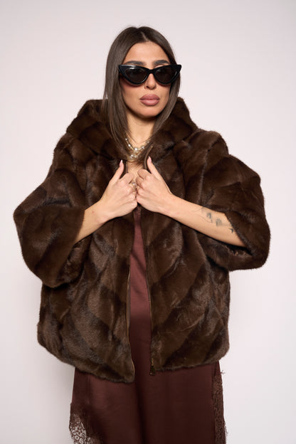 Pelliccia eco marrone