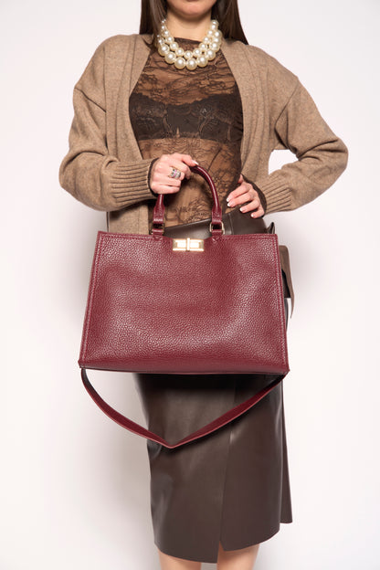 Borsa work eco burgundy
