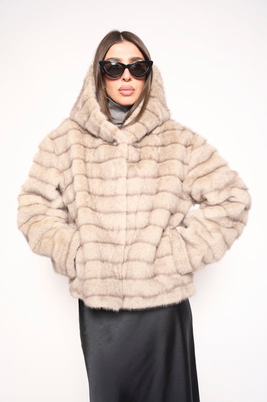 Pelliccia eco grigia