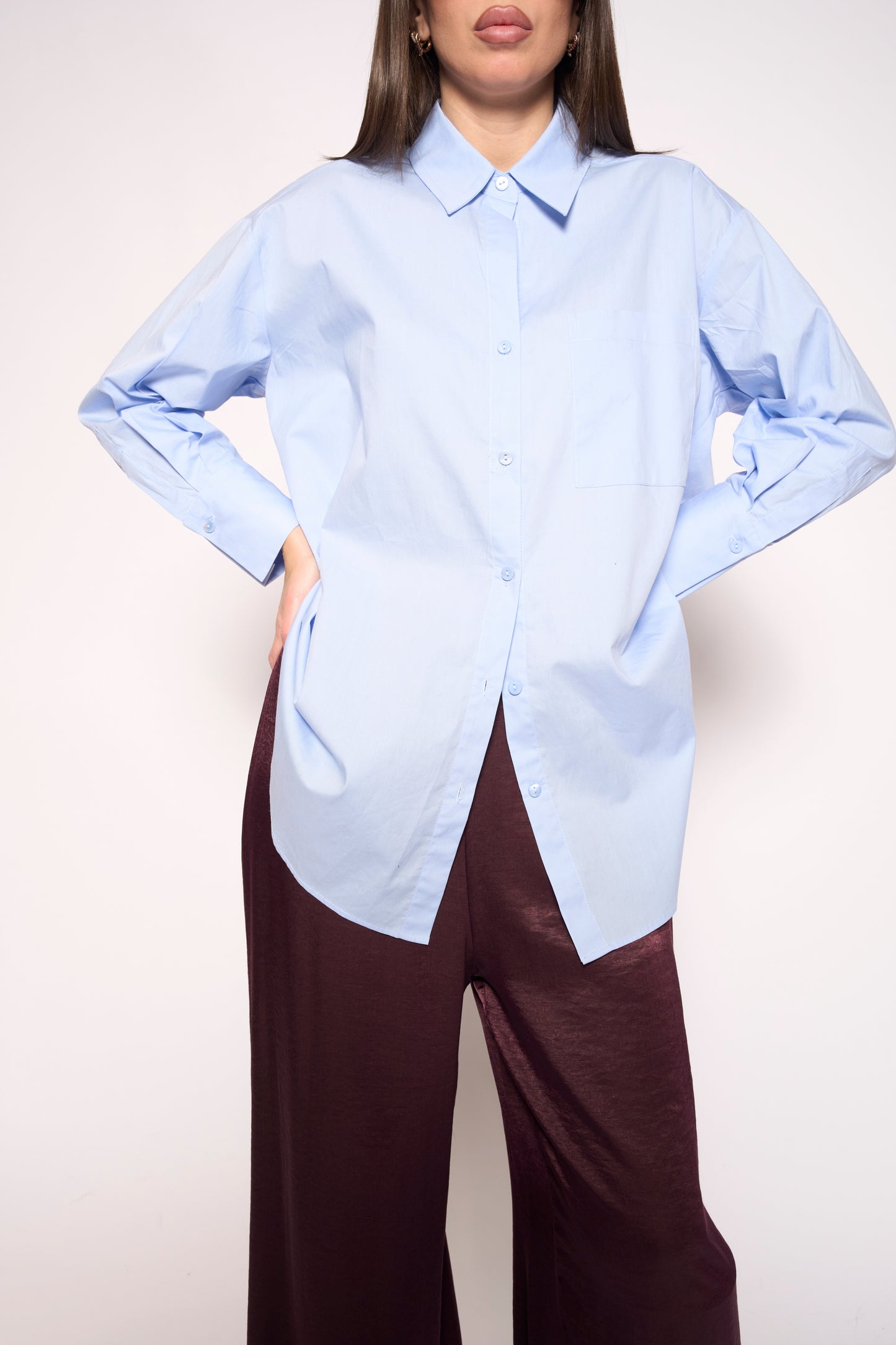 Camicia azzurra basic